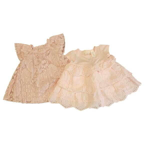 First Impressions & Carter’s Dresses Size 3–6 Months Light Pink & Peach Lace - Picture 1 of 6